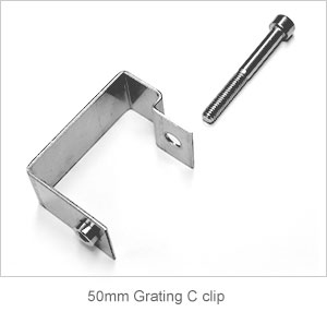 C Clip for 50mm GRP Grating thickness panel. C Clip for 50mm GRP Grating thickness panel.