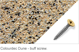 Colourdec Dune - buff screw. Colourdec Dune - buff screw.