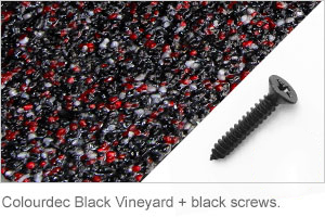 Colourdec Black Vineyard - black screw. Colourdec Black Vineyard - black screw.