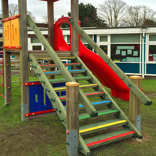 Anti-Slip Decking Strips add colour and non slip areas for school playgrounds and parks. Anti-Slip Decking Strips add colour and non slip areas for school playgrounds and parks.