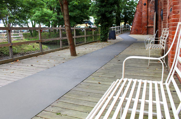 Anti-slip floor sheets create safer pathways and walkways in public spaces. Anti-slip floor sheets create safer pathways and walkways in public spaces.