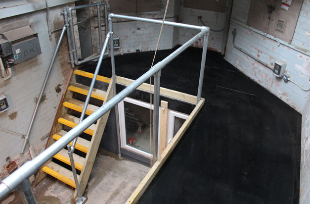 Anti slip stair nosings platform and stairways safety installation at London Zoo. Anti slip stair nosings platform and stairways safety installation at london zoo.