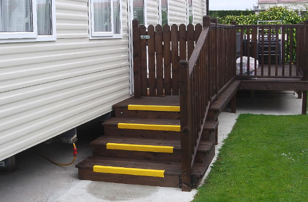 Anti slip stair nosings caravan installation - cut to your sizes simple and quick to install. Anti slip stair nosings caravan installation - cut to your sizes simple and quick to install.
