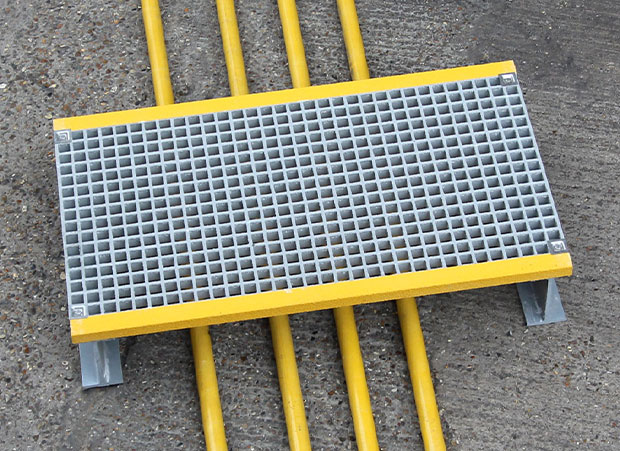 Custom made stepover platform for cables, pipes and troughs Custom made stepover platform for cables, pipes and troughs